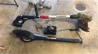 Craftsman Weedeater and Blower with 2 Batteries
