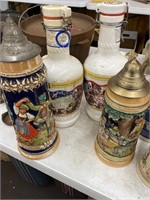 German steins and decanters