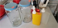 Group Lot Storage Jars, Condiment Bottles