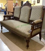 Antique empire design sofa - open wood cut design,