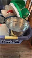Laundry Basket w/assortment of Containers