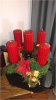 Christmas Candle Holder Display with 5 Candles