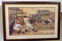 Framed baseball game print -  Top of the Seventh.