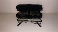 2 Pairs of Glasses and Case