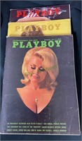 Vintage Playboy magazines - February, April,