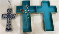 Religious cross lot, storage box, keychains,