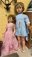 Vintage dolls - lot of two. Taller stands