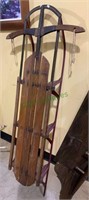 Vintage snow sled - 57 inches long. Needs one