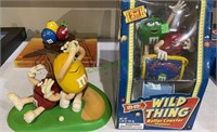 Lot of two M&Ms dispensers - one still in the