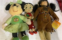 Dolls - Minnie Mouse, Betty Boop, Native American