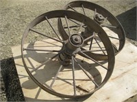 Pair of Steel Wheels with H94A on Hub - 28"