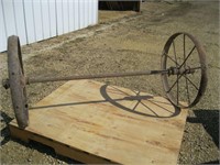 26 inch Steel Wheels with Axle - 5 foot wide
