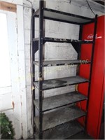 2 metal shelves  largest is 12" d x 34 1/2" w x