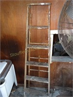 Wood Ladder 6' shows wear