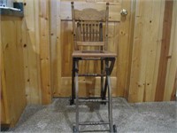 Vintage Wood Convertible Baby High Chair