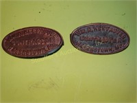 Keefauver Hag. Md. brass plates 5"L