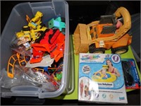 Toys- Bob the builder , etc. in plastic totes
