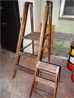 Wood step stool & ladder