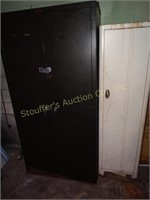 2 Metal Cabinets largest is 18"d x 36"w x 72"t