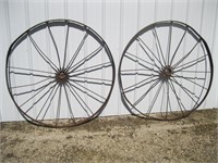 Pair of 53 inch steel wheels