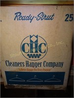 1 box wire hangers & box of plastic hanger covers