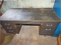 Metal Desk 6 drawers 30"d x 60"w x 30"t shows