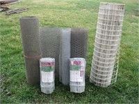 7 misc rolls of Wire Fencing