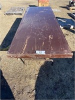 32” x 96” wood table with folding legs