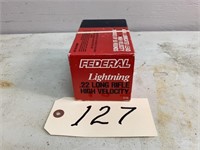 500 rounds Federal .22 cal. Long rifle ammo,