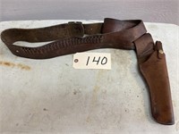 Vintage leather western .22 cal. Holster and belt