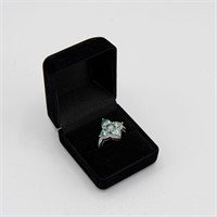 Lab Created 3.75 Ct Mint Green Diamond Ring