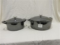 Two Tramontina Cast Iron Pots
