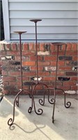 Lot of 3 Iron Candle Stands