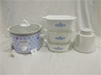 A Crock-Pot and Corning Ware Lot