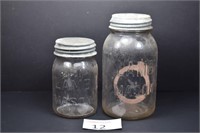 (2) Lamb Mason Jars w/ Lids