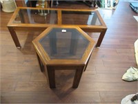 An Oak Coffee Table and End Table