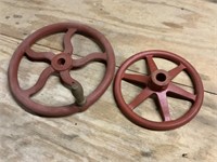 Cast Iron Wheels with Brass Handle