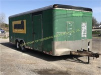 20FT TANDEM AXLE ENCLOSED TRAILER W/ 4' TONGUE & P