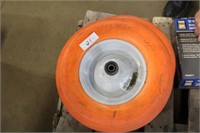 2 ORANGE WHEEL BARREL WHEELS