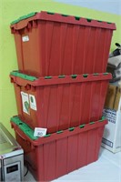 (3) Holiday Storage Boxes