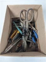 Box of Various Pliers