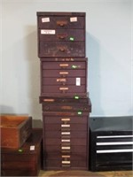 5 WATCH CABINETS - SOME W/PARTS