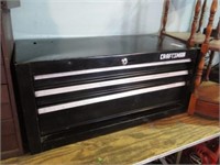 3 DRAWER BLACK CRAFTSMAN TOOL CHEST - SOME TOOLS