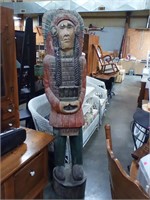 6 ft wooden indian