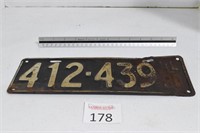 1930 ILL License Plate