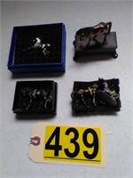5 Small Metal Horse Figurines