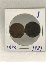 1880-1881 Indian Cents