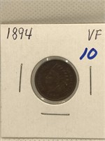 1894 Indian Cent Vf