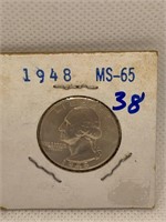 1948 25 Cent MS65