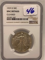 1929-D Half Dollar NGC Unc